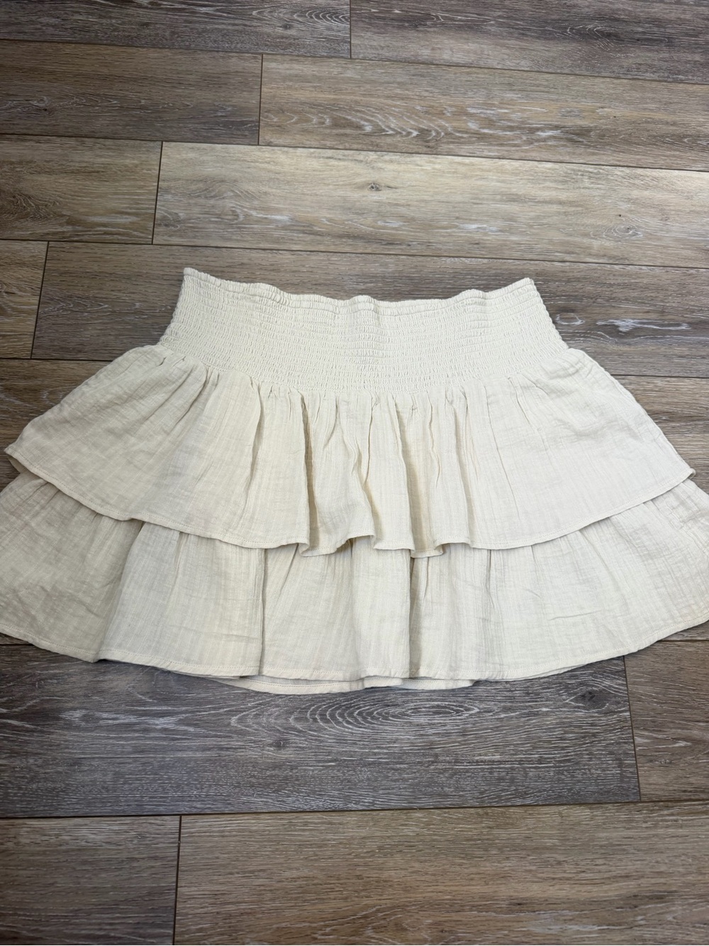 Universal Thread Cream Tiered Ruffle Mini Skirt Sz XL